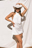 Jasmine White Halter Mini Dress