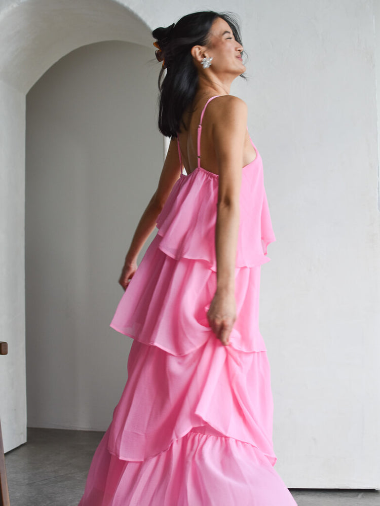 Lyon Rosette Maxi Dress