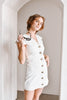 Narbonne White Scalloped Mini Dress