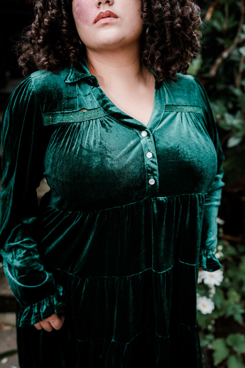 green velvet mini dress for regular and plus sizes 