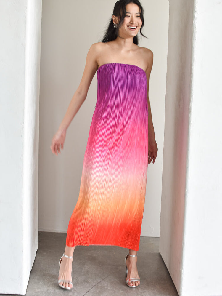 Paradise Found Ombre Midi Dress