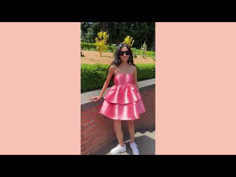City Lights Tiered Mini Dress - Pink