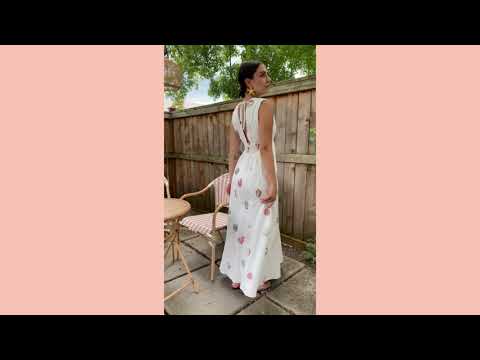 Lagos Seashell Embroidered Maxi Dress - FINAL SALE Confte Lagos Seashell Embroidered Maxi Dress - FINAL SALE Confte