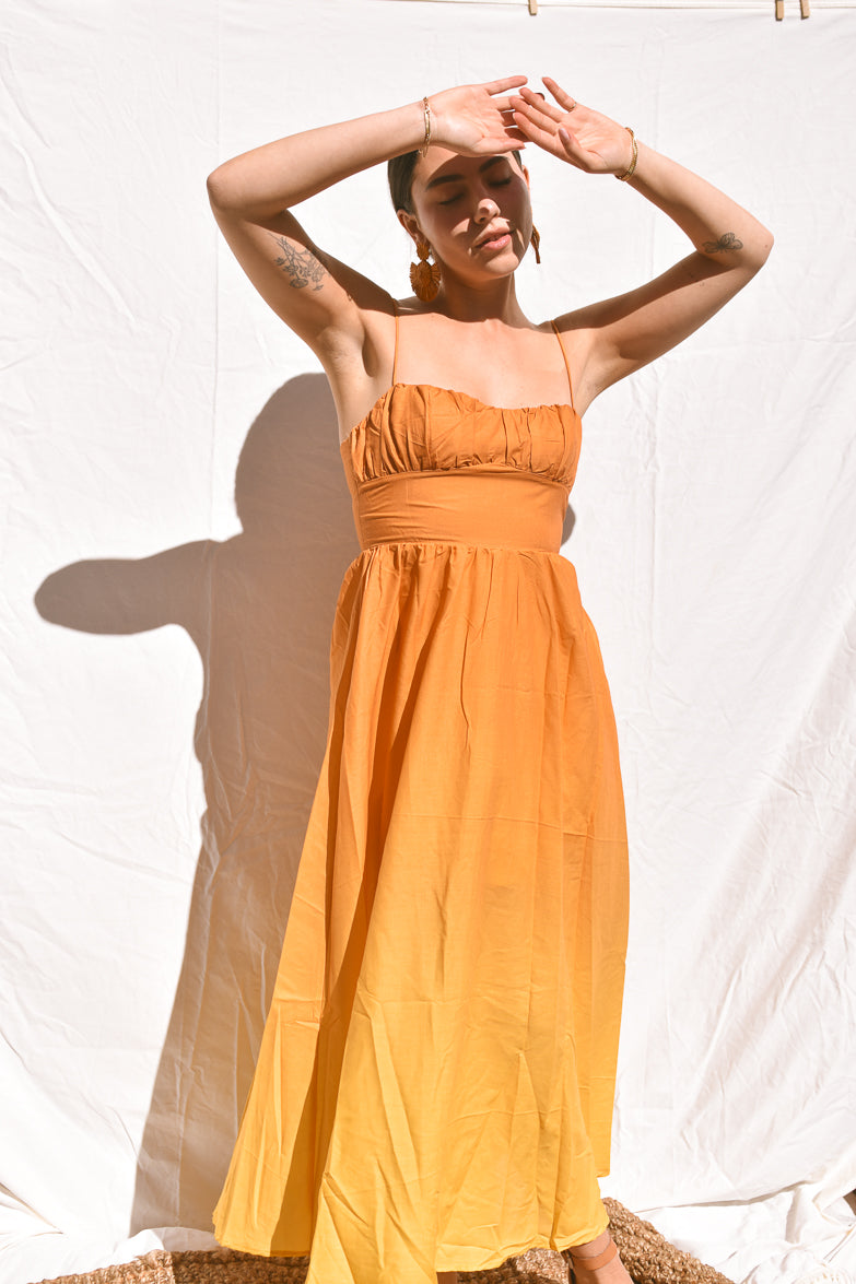 Orange ombre dress best sale