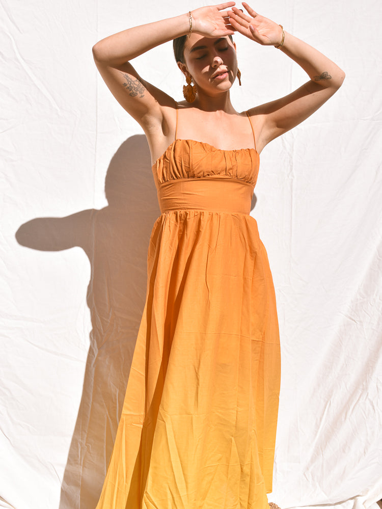 Wailea Sunset Ombre Maxi Dress - Orange