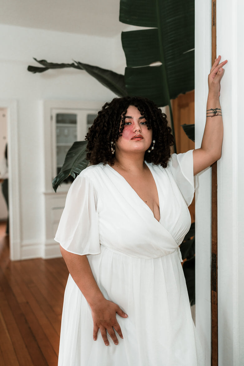 winter white plus size dresses Rochelle Maxi Dress allowing you to create a sophisticated style effortlessly Kyla White Plus Size Wrap