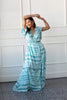 St. Barts Teal Tie-Dye Kimono Maxi Dress