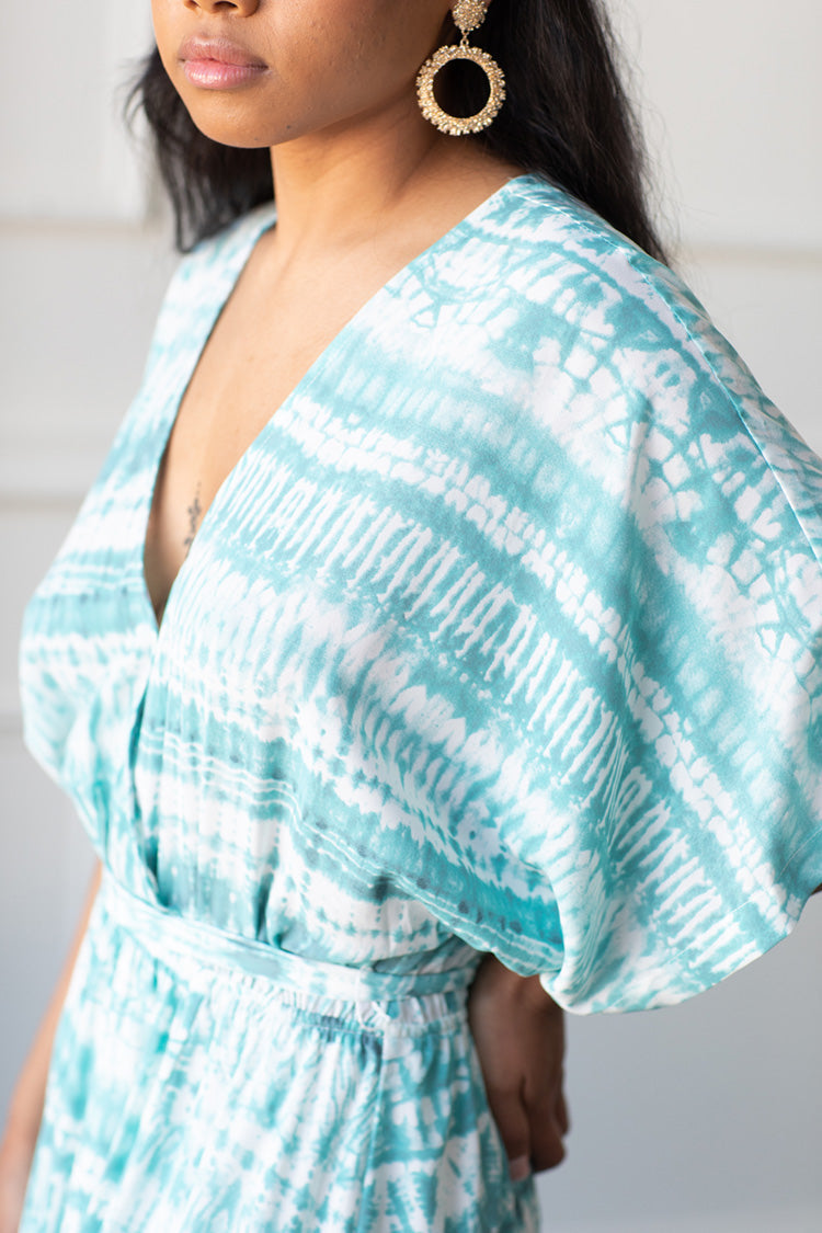 Teal clearance kimono dress