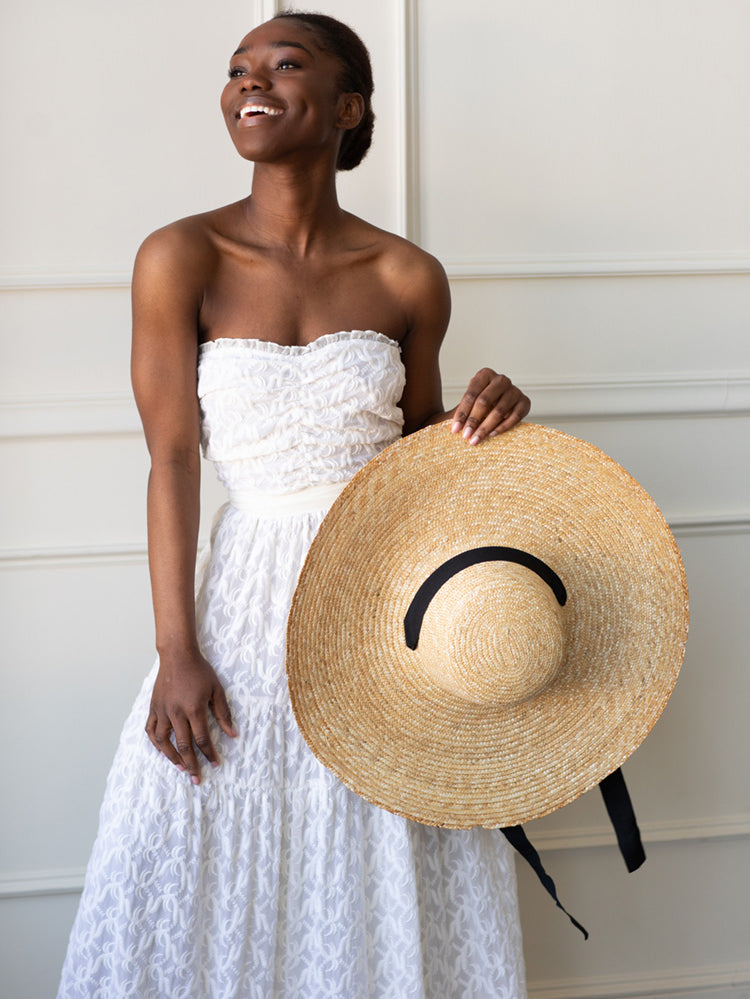 Daydreamer Straw Hat with Ribbon Tie