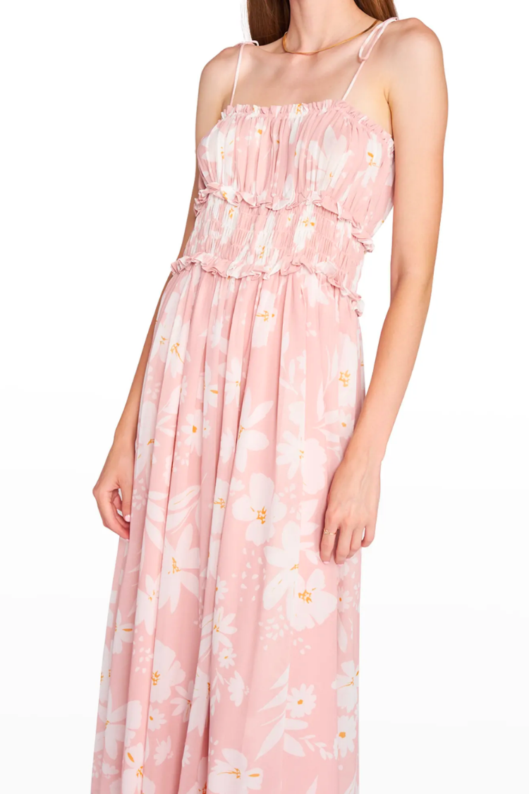 gabby floral midi dress en saison