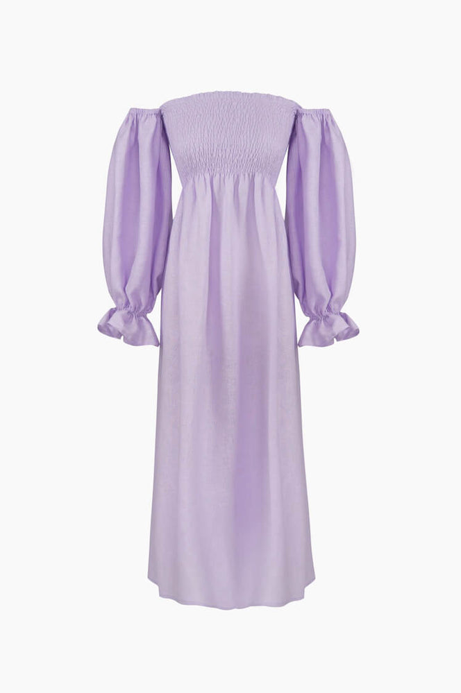 Atlanta Linen Dress - Lavender