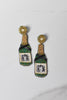 Beaded Champagne Bottle Earrings