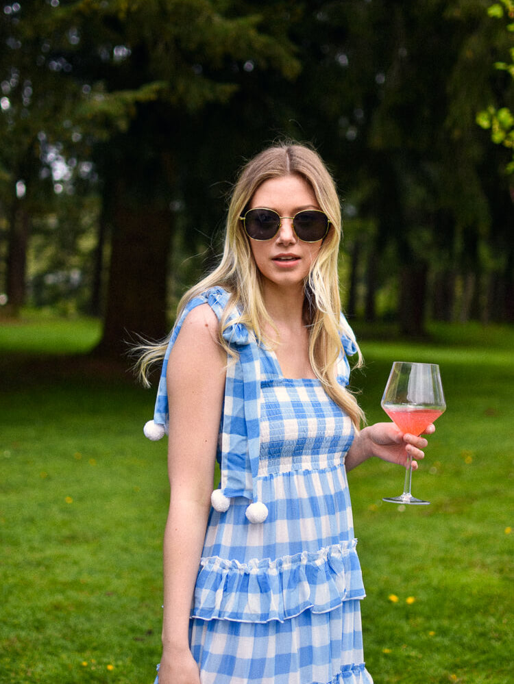 Blue gingham deals mini dress