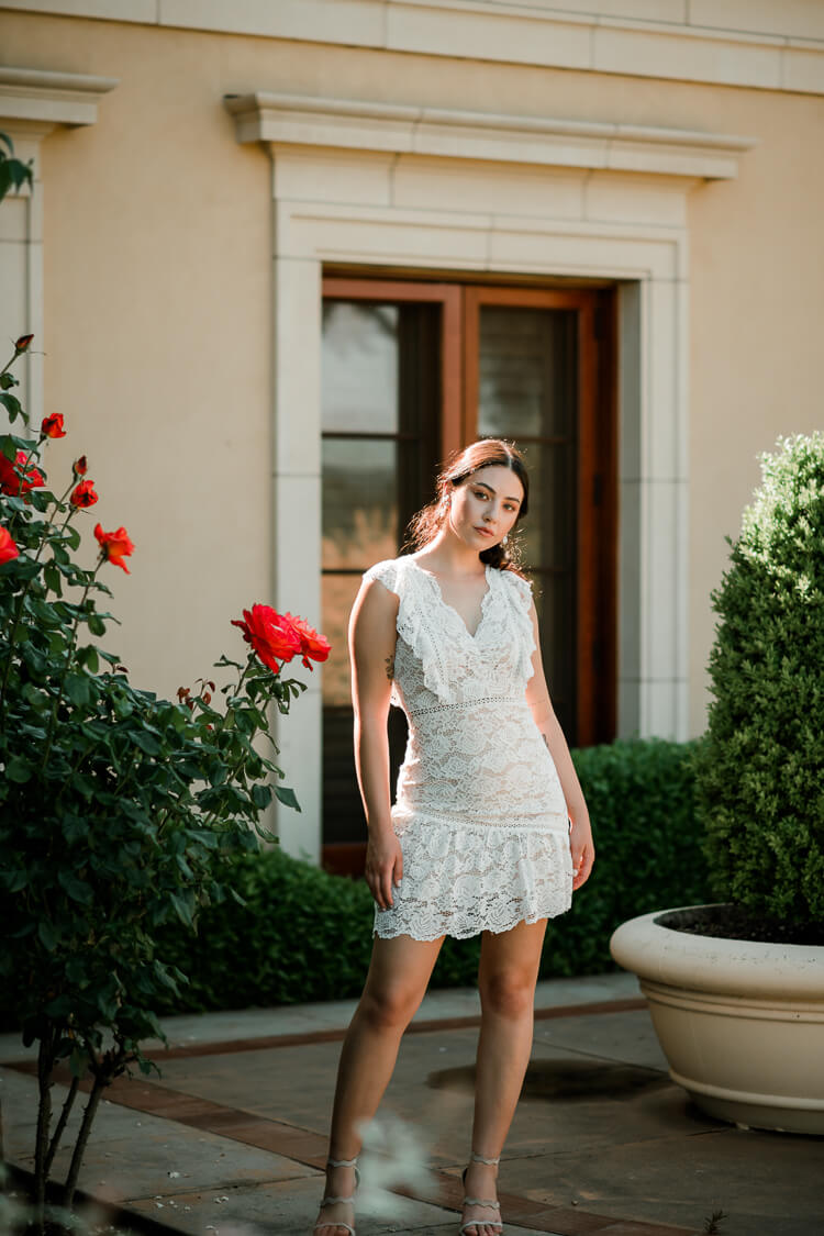 White lace bachelorette store dress