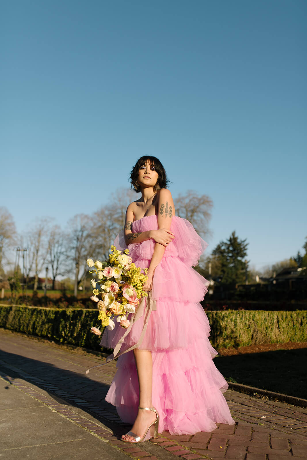 pink tulle dress, pink tulle party dress