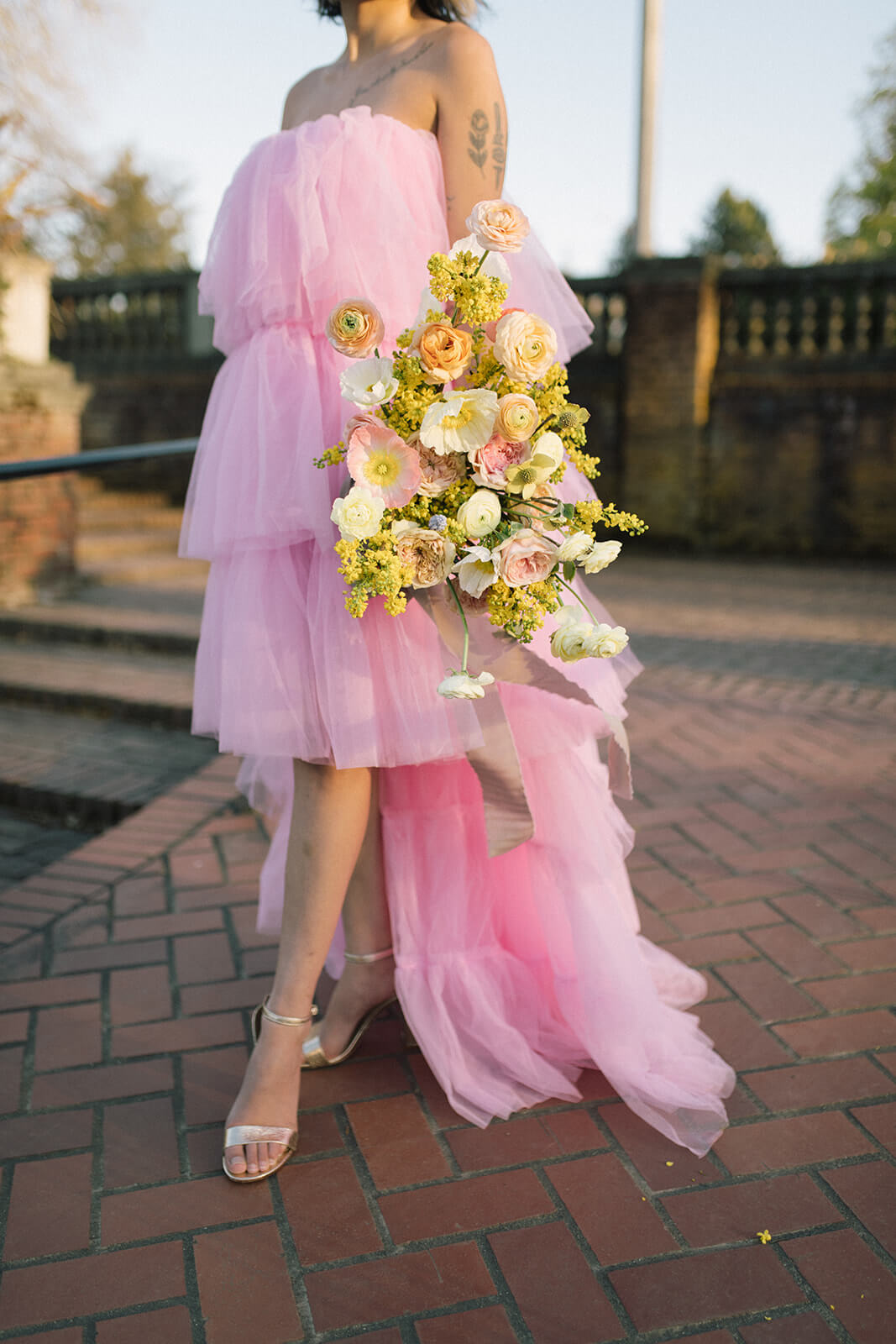 pink tulle dress, pink tulle party dress