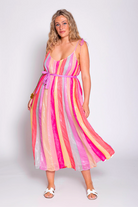 cary rainbow stripe sundress