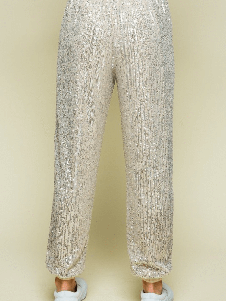 Quinn Champagne Sequin Joggers
