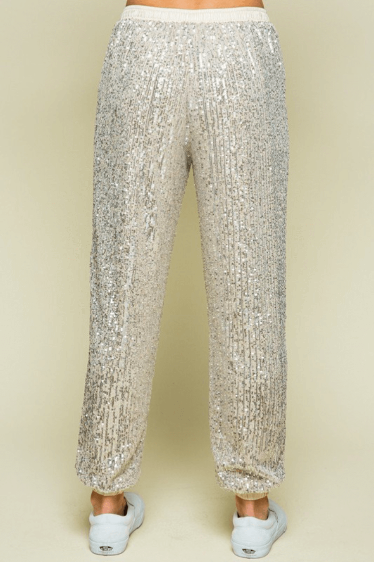 Champagne sequin joggers hotsell