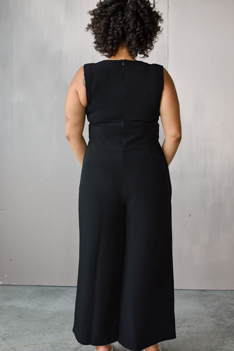 plus size jumpsuit, black plus size jumpsuit, plus size black outfit