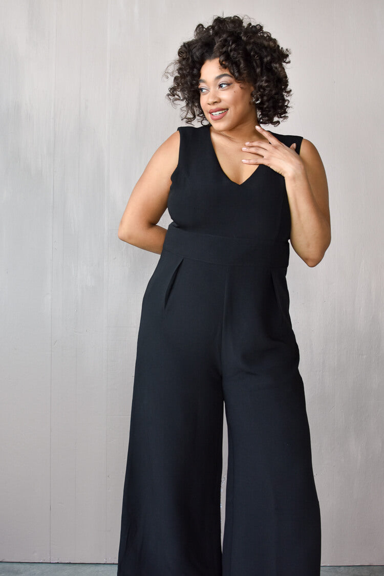 plus size jumpsuit, black plus size jumpsuit, plus size black outfit