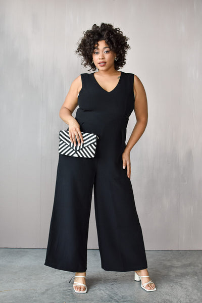 ClassicWideLeggedBlackJumpsuit