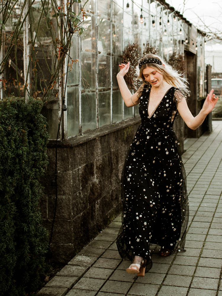 Sequin and mesh maxi dress Clearance