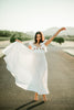 demre white dress, fanm mon demre dress, engagement photo dress, baby shower white dress