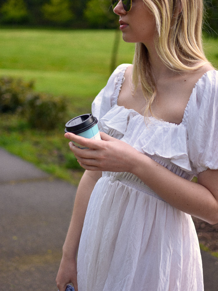 Shailene White Smocked Mini Dress