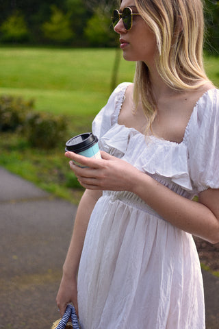 Shailene White Smocked Mini Dress