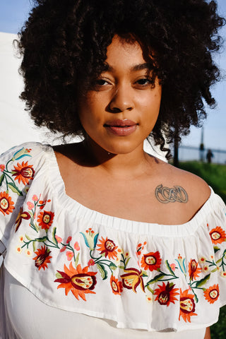 Shop Confete's White Lace Midi Dress