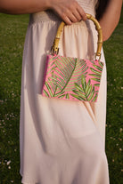 beaded bags, wedding guest bag, beaded tropical bag