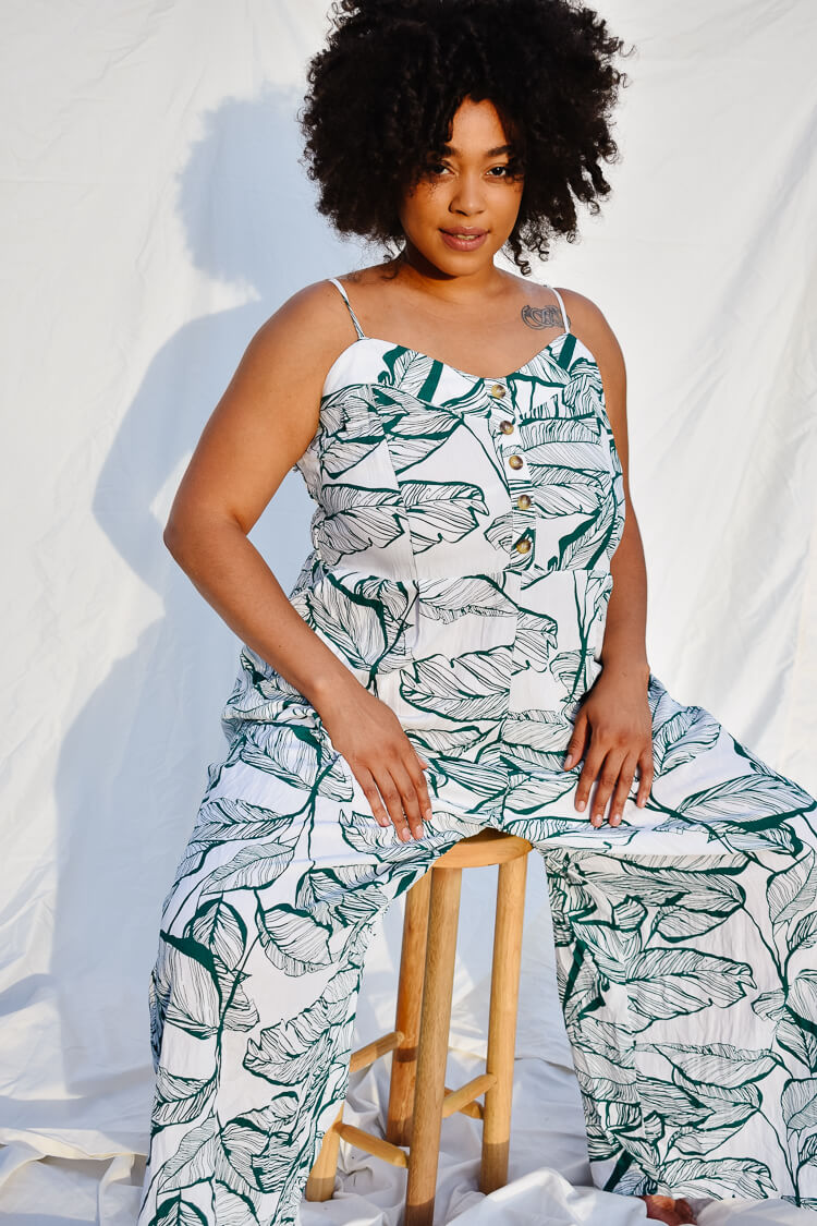 plus size palm print jumpsuit, palm print jumpsuit, jumpsuits plus size