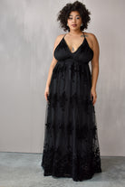 black maxi dress, engagement party dress plus size, plus size black maxi dress, black wedding guest dress, plus size black wedding guest