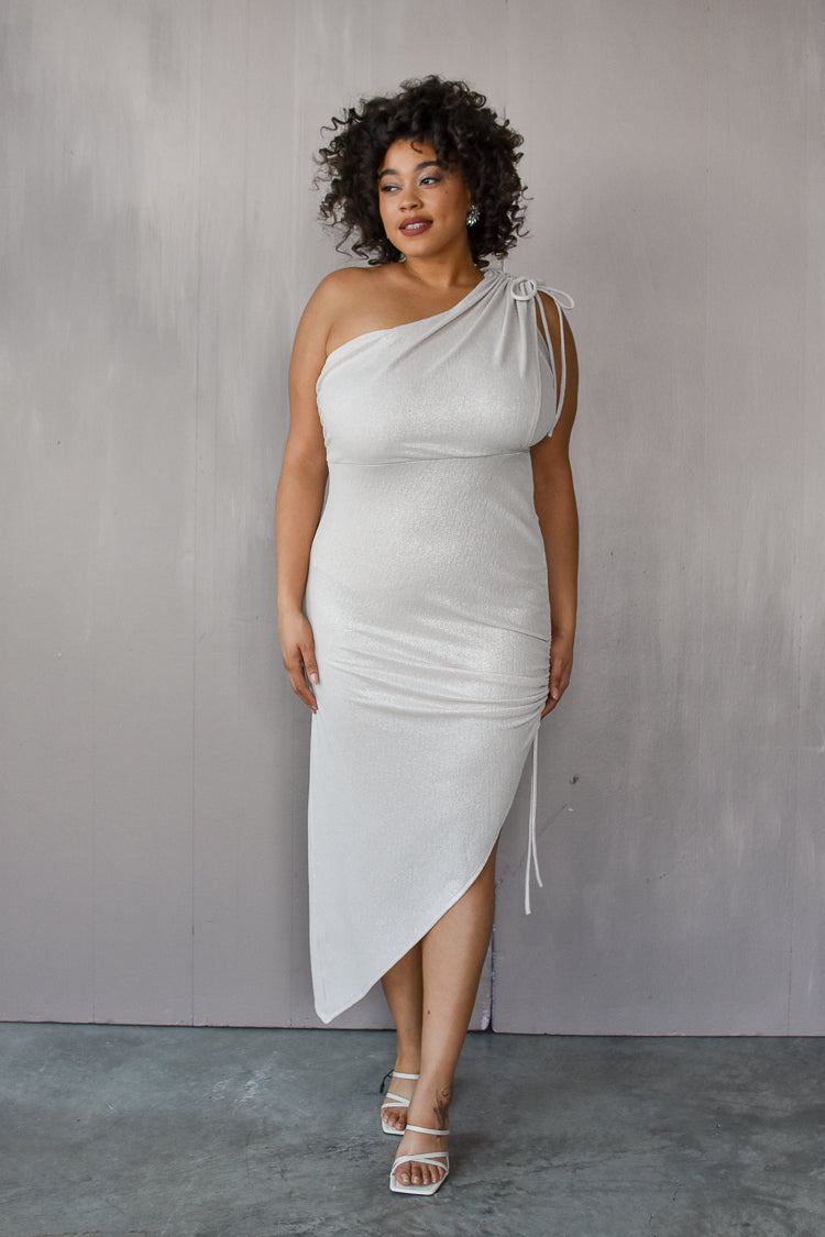 Ivory bodycon 2024 midi dress