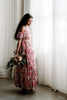 floral gown, floral maxi dress, pink floral bridesmaids dress