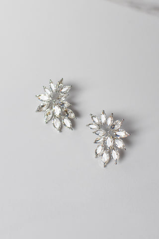 crystal cluster statement earrings, crystal stud earrings, holiday crystal earrings, party crystal earrings