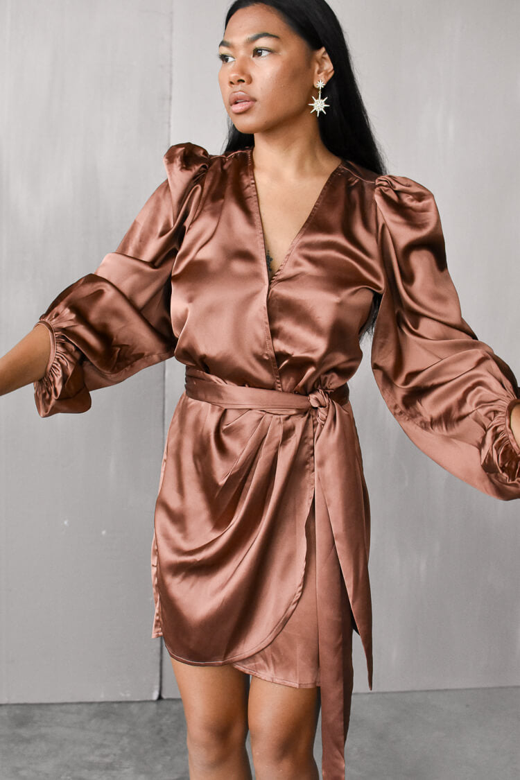 bronze dress, bronze mini dress, bronze party dress, bronze cocktail dress