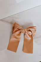 satin oversized bow barrette