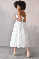 harrow dress from elliatt, lace bridal shower midi, bridal midi dress