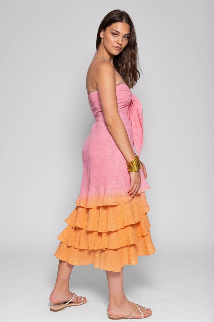 ilanila dubai pink and orange tie dye 