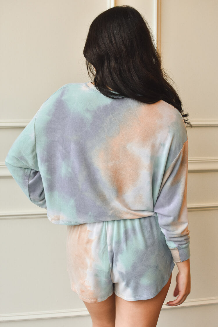 la jolla ocean blue tie dye loungewear set, blue loungewear set, best loungewear 2021