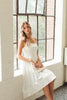 white midi dress, strapless white dress, strapless white midi dress, strapless dress for bride, lucia dress elliatt