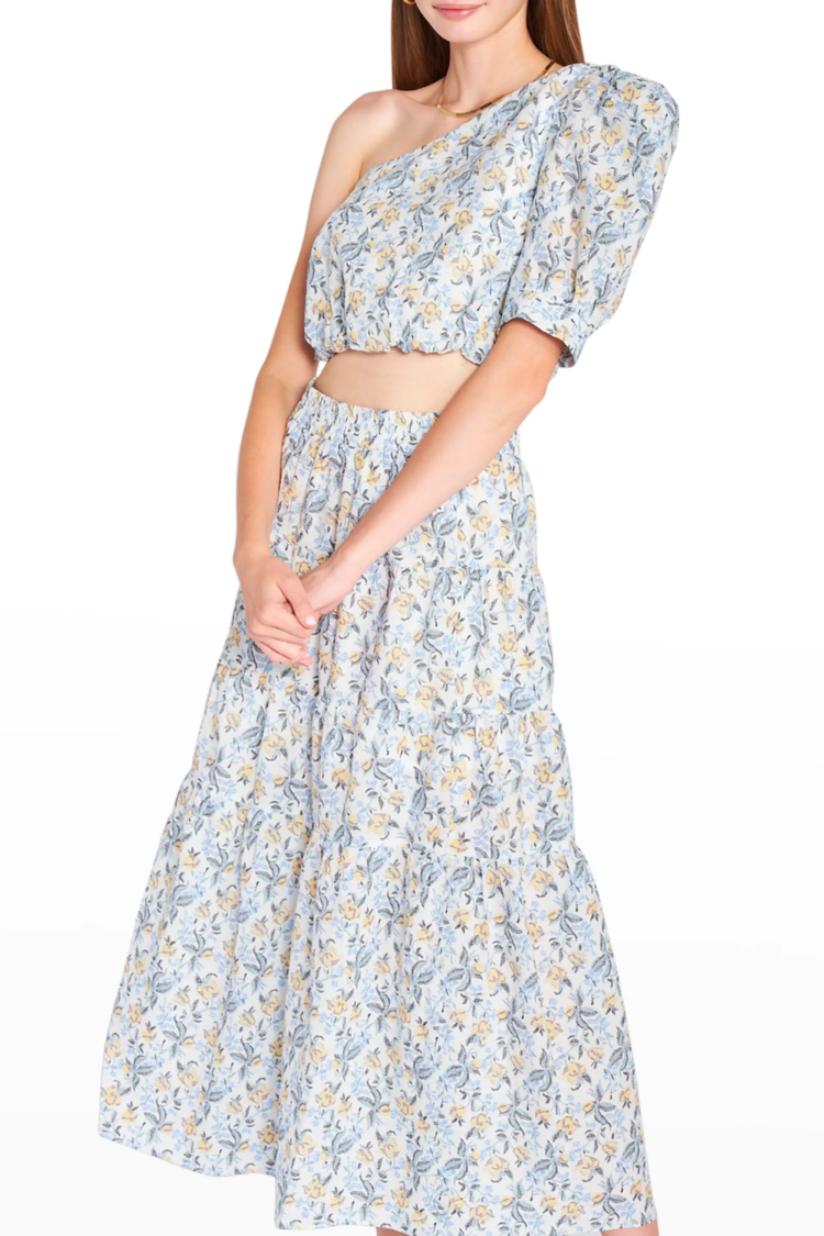 maeve floral midi skirt en saison