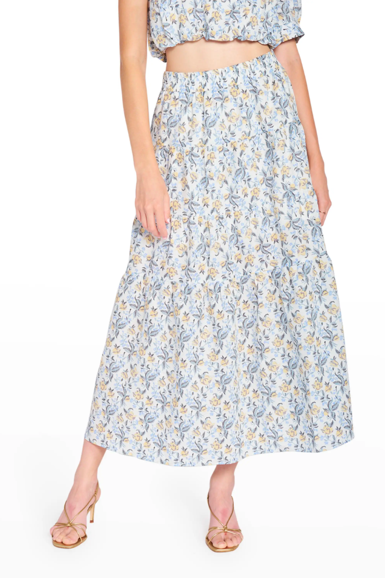 maeve floral midi skirt en saison