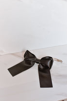 satin oversized bow barrette