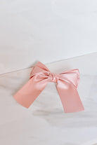 satin oversized bow barrette