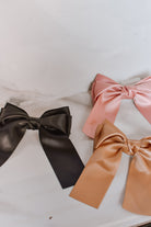 satin oversized bow barrette