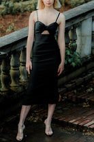 RachelKnitMidiDressBlackElliatt, rachel elliatt dress, black tie wedding guest dress