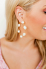 pearl hoop earrings for bride